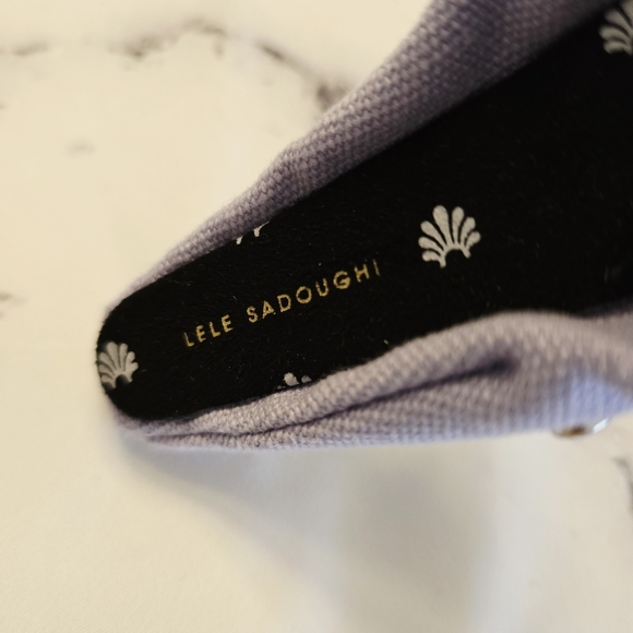 NWOT Lele Sadoughi Woven Knotted Headband Purple Lilac Iridescent Gems Crystals - Picture 7 of 8